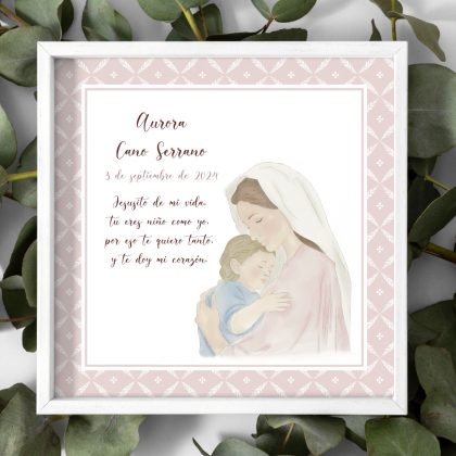 LÁMINA VIRGENCITA ESTAMPADO ROSITA
