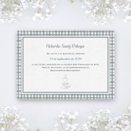 INVITACIÓN ESTAMPADO VICHY