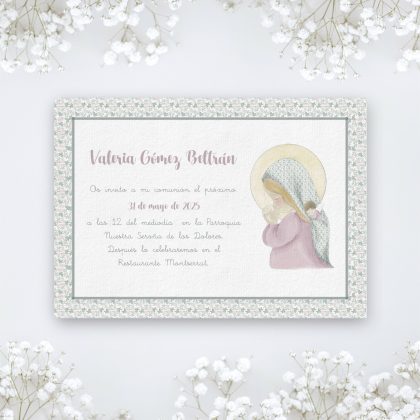 INVITACIÓN VIRGEN NIÑA