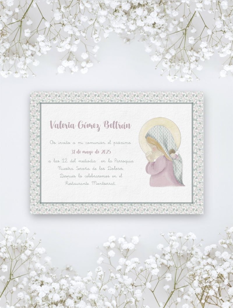INVITACIÓN VIRGEN NIÑA
