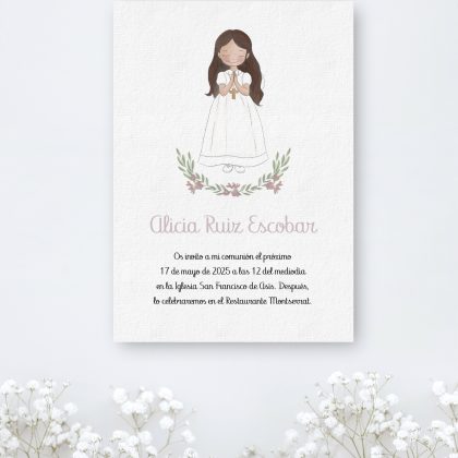 INVITACIÓN NIÑA COMUNIÓN