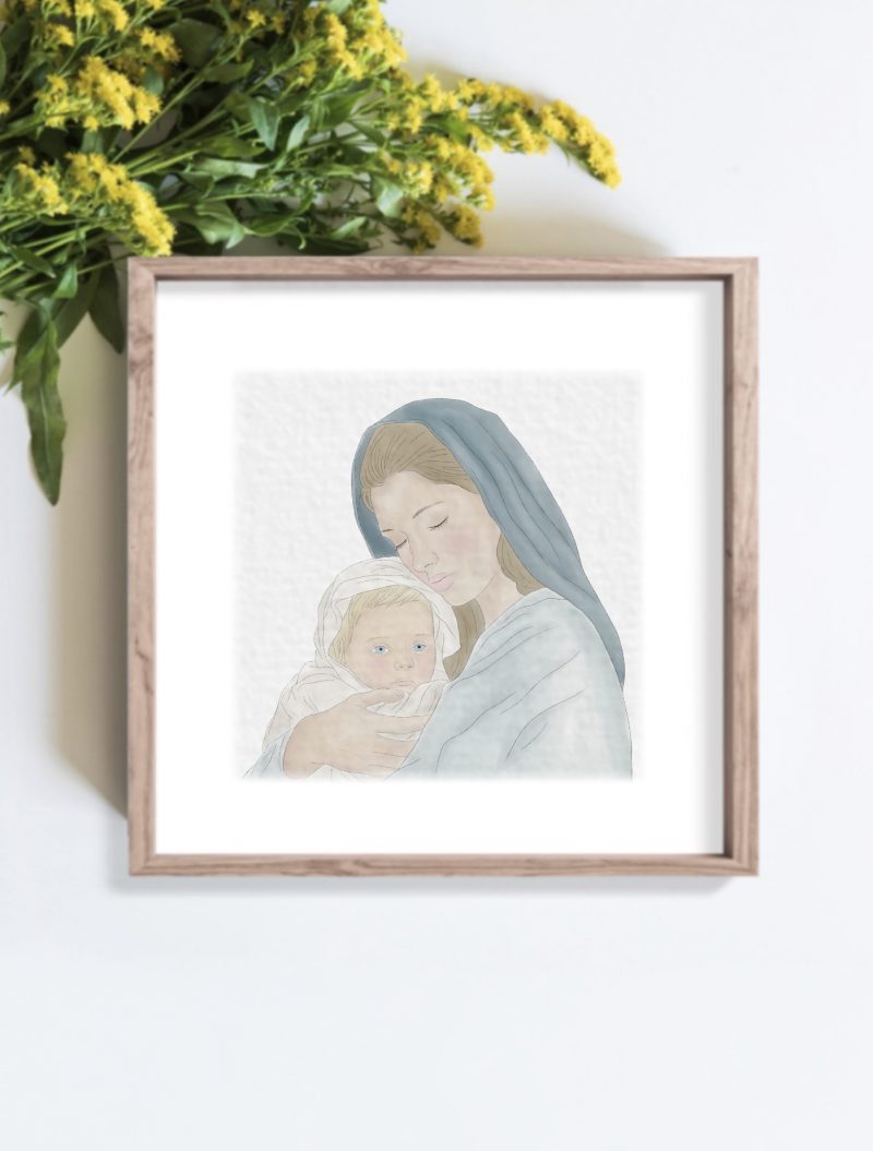 LÁMINA VIRGENCITA VERDE