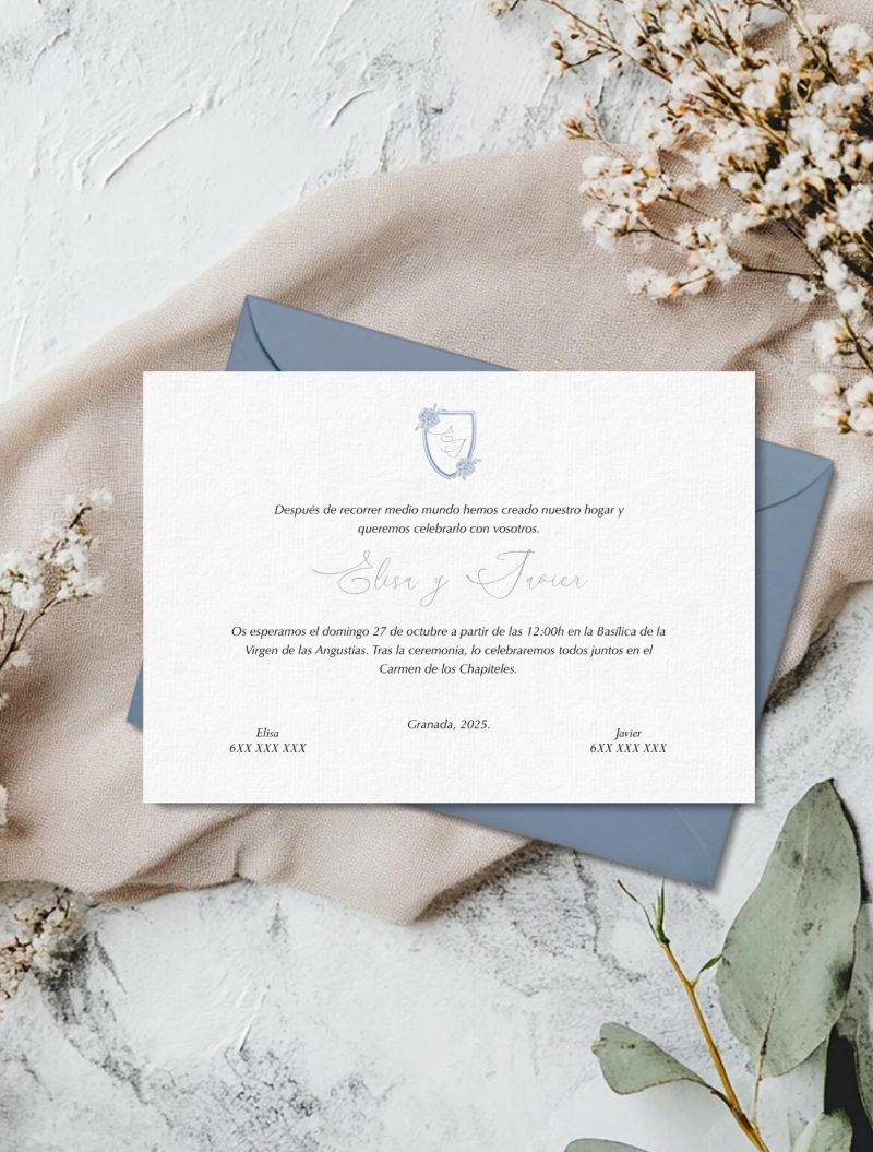 INVITACIÓN ESCUDO HORTENSIA