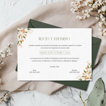 INVITACIÓN FLOR DE AZAHAR