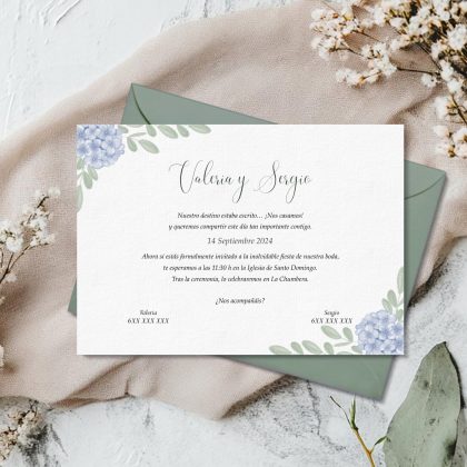 INVITACIÓN HORTENSIA