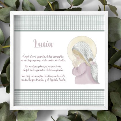 LÁMINA VIRGEN Y ÁNGEL DE LA GUARDA