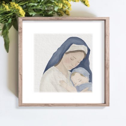LÁMINA VIRGENCITA AZUL