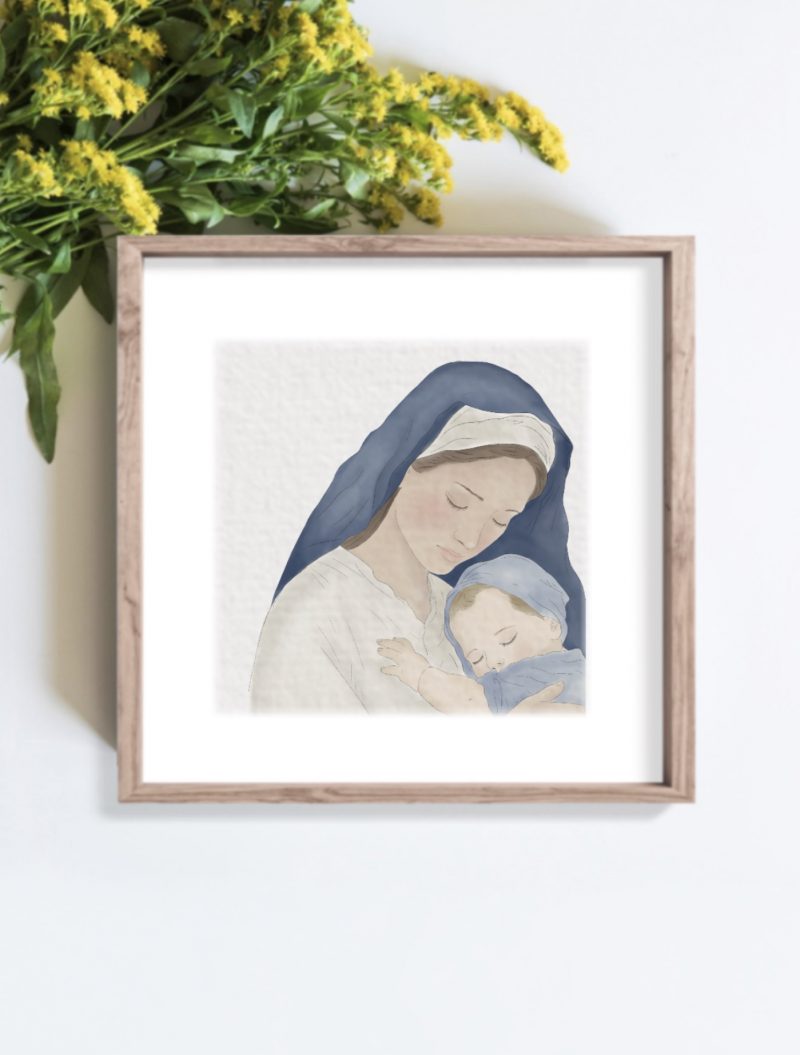 LÁMINA VIRGENCITA AZUL